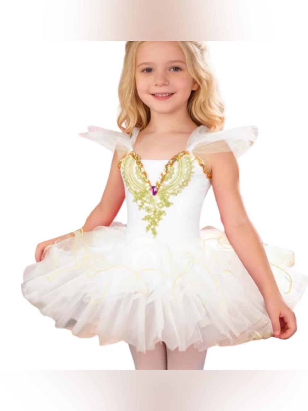 Sleeveless Tulle Dance Dress Ballet Dress GIRLS US Size 4T-5T White Princess